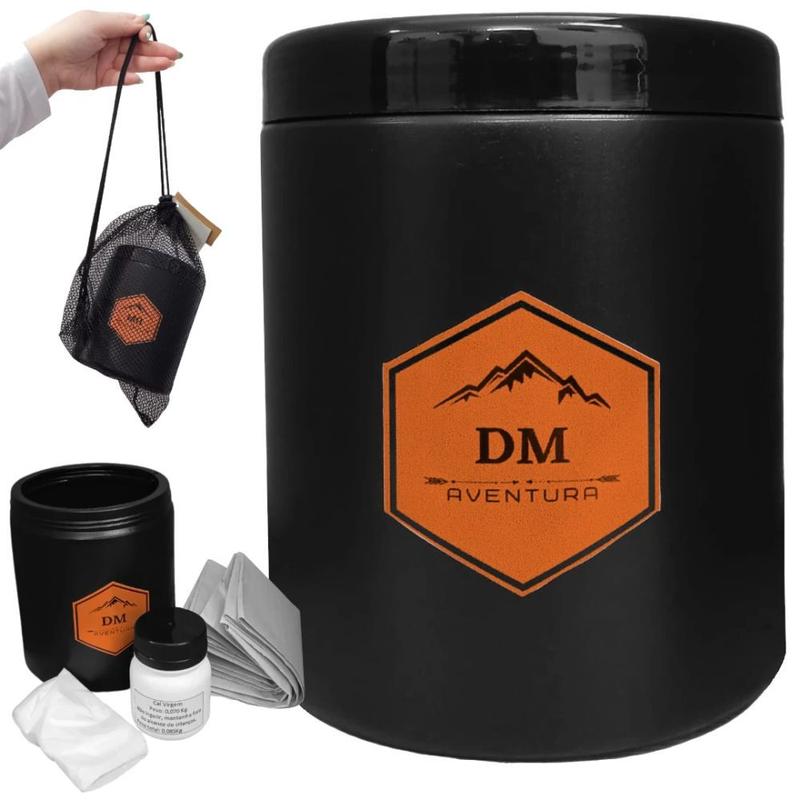 Shit Tube Pote Coletor Porta Dejeto 1 Litro + Kit Reposicao Dm